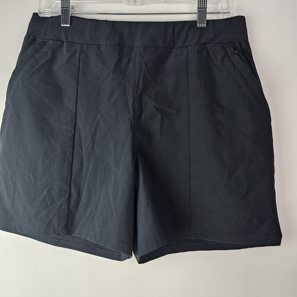 Columbia Sandy River Shorts Black Size Medium 5" Inseam Hiking Drawstring Waist